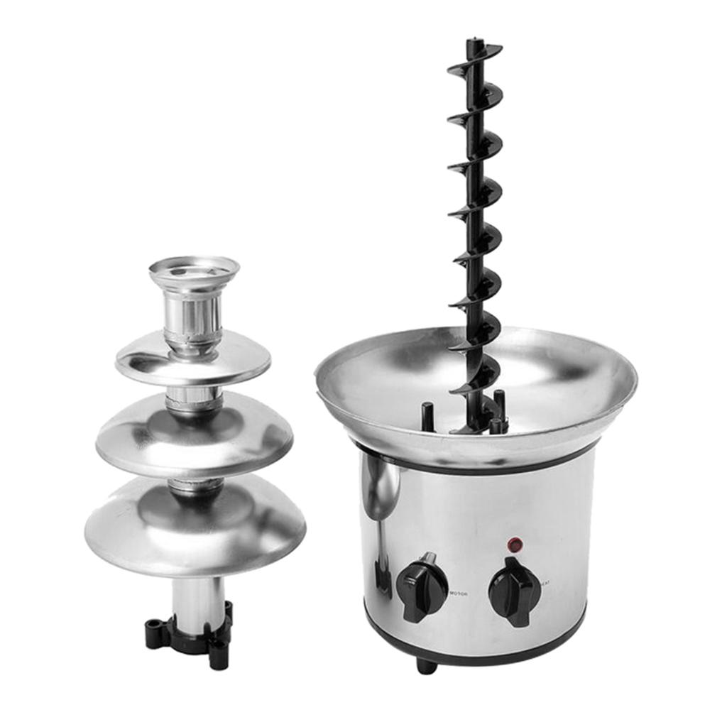 Čokoládová fontána 4-stupňová Elektrický tavný stroj Fondue hrniec Súprava pre čokoládové cukríky Ranč Nacho syr EÚ 220V Fontána