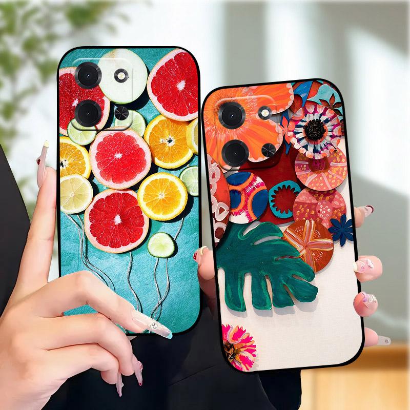 For Xiaomi Poco C85 5G Phone Case Luxury Lion Wolf Flower Printed Casing Soft Silicone TPU Back Cover For POCO C85 POCOC85 173mm