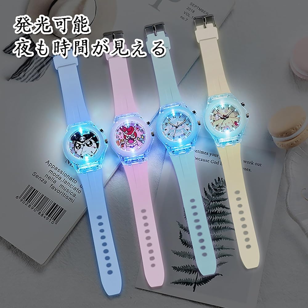 Stelladew Kids Quartz Watch Lightweight Glow Simple Design Unisex Wristwatch