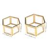 Accessories Storage Hexagon Glass Storage Box with Lid Transparent Display Case Jewelry Organizer Accessories Display