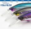 TSURINOYA 115SS Slow Sinking Sea Bass Magnum Plus Lip Length Jerking 80 Series Minnow X Lure, Size, 115mm, 18.5g, Method, (3-Color Set-CDH)