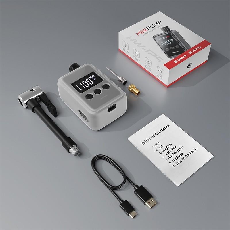 MTB Road Tire 150 PSI Portable Pocket Bike Electric Air Pump Digital Display Mini Fast Compressor