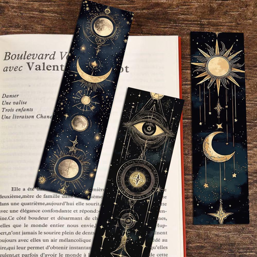 30PCS Mysterious Celestial Body Bookmarks Vintage DIY Page Reading Book Art Stationery Landscape Gift Creative Cards Bookmark