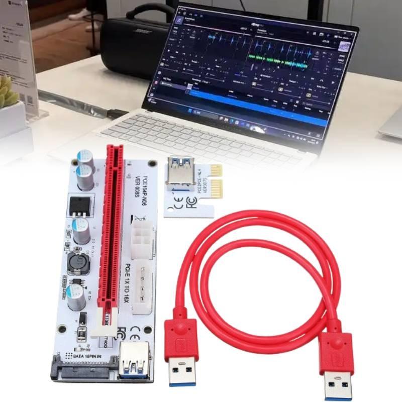 Pcie Pci-e Express 1x To 16x Gpu Extender Riser Card Adapter Btc Eth