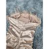 Export Single Cross-Border Model Silm Slim Looking Hip Spaghetti Straps Feather Patchwork Design Dress Acetate Satin Tight Skirt