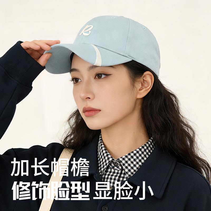 American Retro R Letter Baseball Cap Niche Design Sense Line Cap Face Small Versatile Sunshade Sunscreen Cap