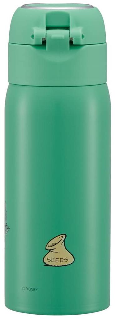 Skater Straw Mug Insulated Stainless Steel Water Disney Mickey Mouse Green Bottle, 350ml, Bottle, World, One-Touch Open, STOT3ST-A