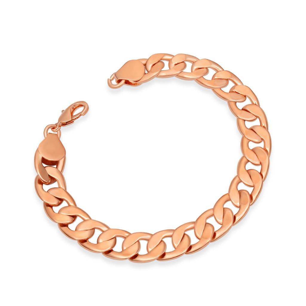 Pure 100% Copper Curb Bracelet | Solid Copper Jewelry | Curb Link Chain Bracelet | Copper Bracelet Jewelry for Her/him - 46 Grams, 9" Inches