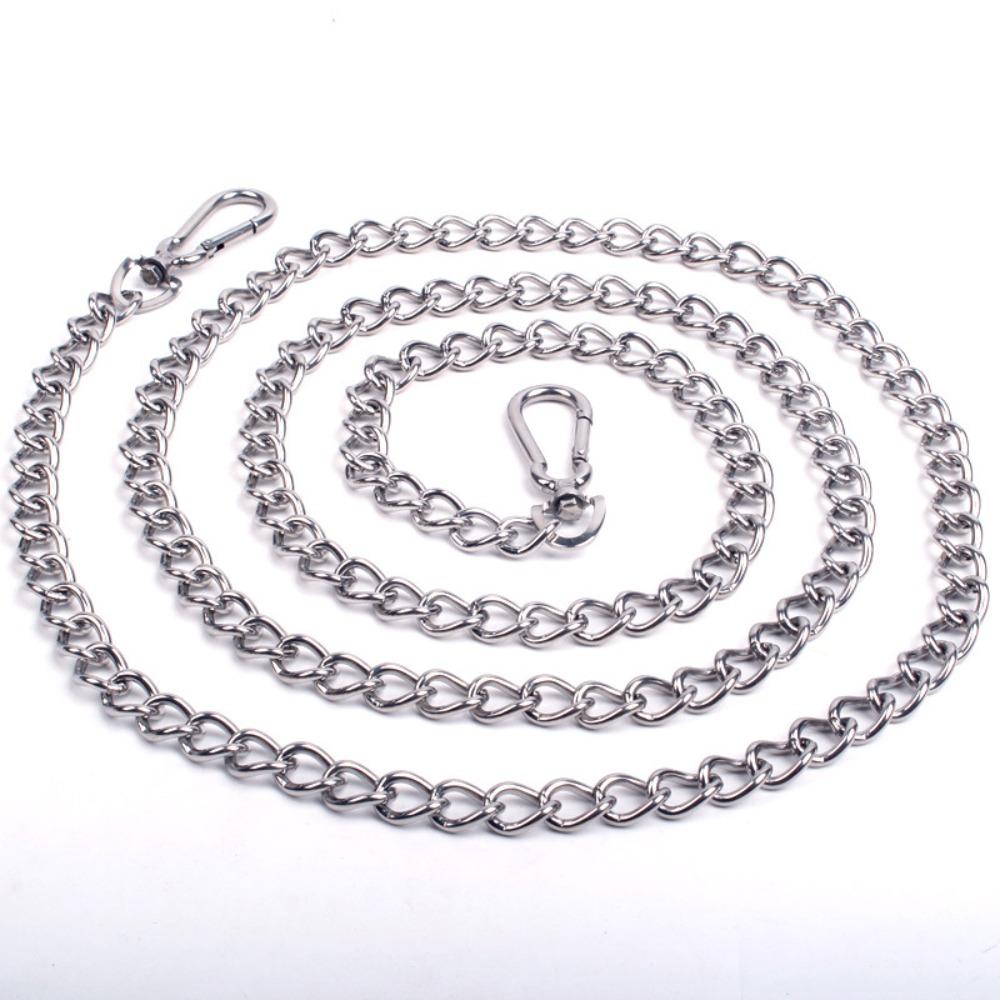 Pet Metal Dog Chain Stainless Steel One To Two Double Head Dog Leash Leash Bite-resistant Leash