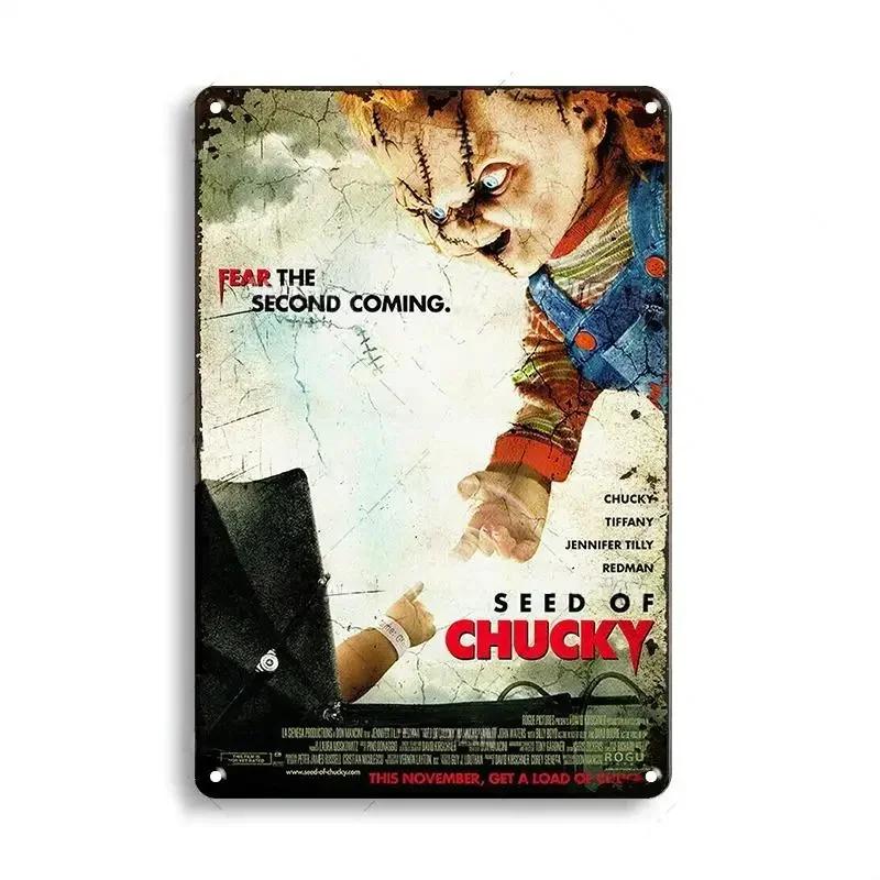 FJ Decor Classic Horror Movie Metal Tin Signs Plaque Retro Decorative Plate Bar Club Pub Wall Decoration Rusty