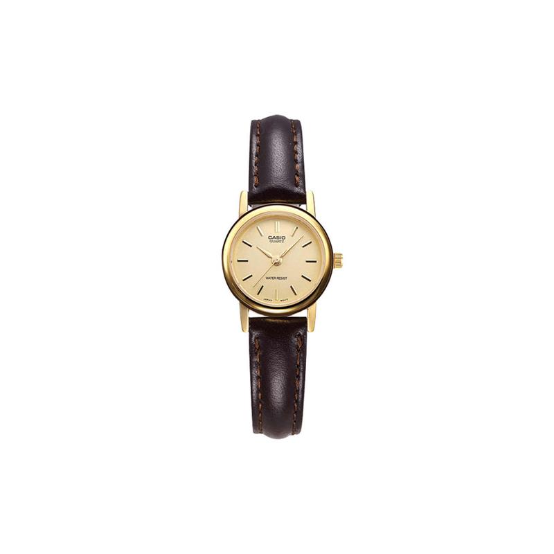 

Casio STANDARD series, compact retro leather strap, quartz movement, leather strap, Japanese and Korean watch, women s watch, gold dial LTP-1095Q-9A золотой