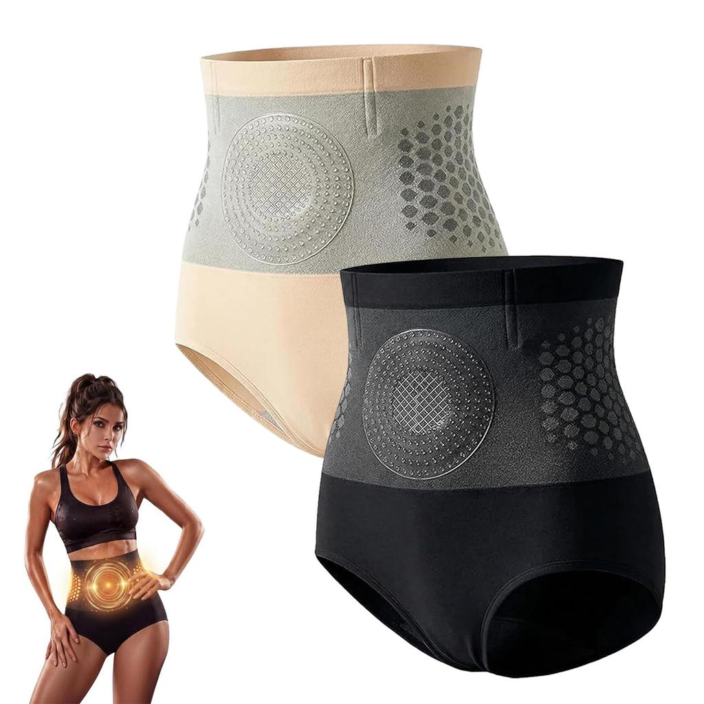 2pc High Waist Shaping Shorts Tummy Control Yoga Pants with Silicone Micro-Needle Design Seamless Compression Waist Trainer for Women