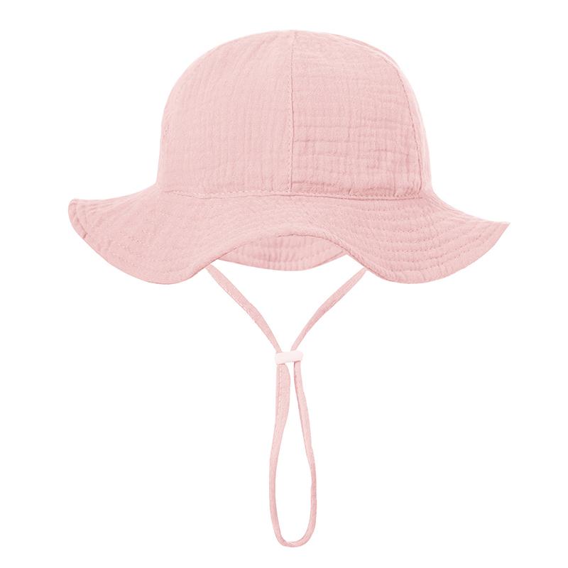 Baby Cotton Bucket Hat  Children Sunscreen Outdoor Caps Boys Girls Print Hat Unisex Beach Fishing Hat