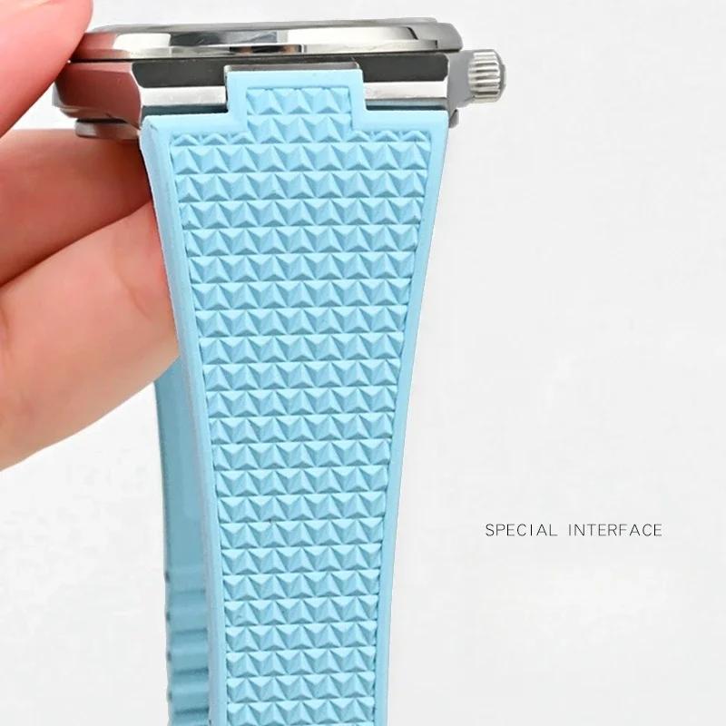 Schnellwechsel-Uhrenarmband für Tissot PRX Serie 11mm 12mm T137.407/T137.410 Super Player Fluorkautschuk FKM Uhrenarmband Armband
