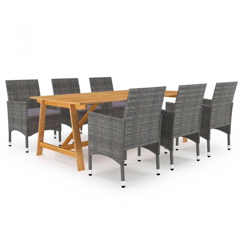 Day and Night - Day and Night Garden Dining Set 7 Pieces Gray