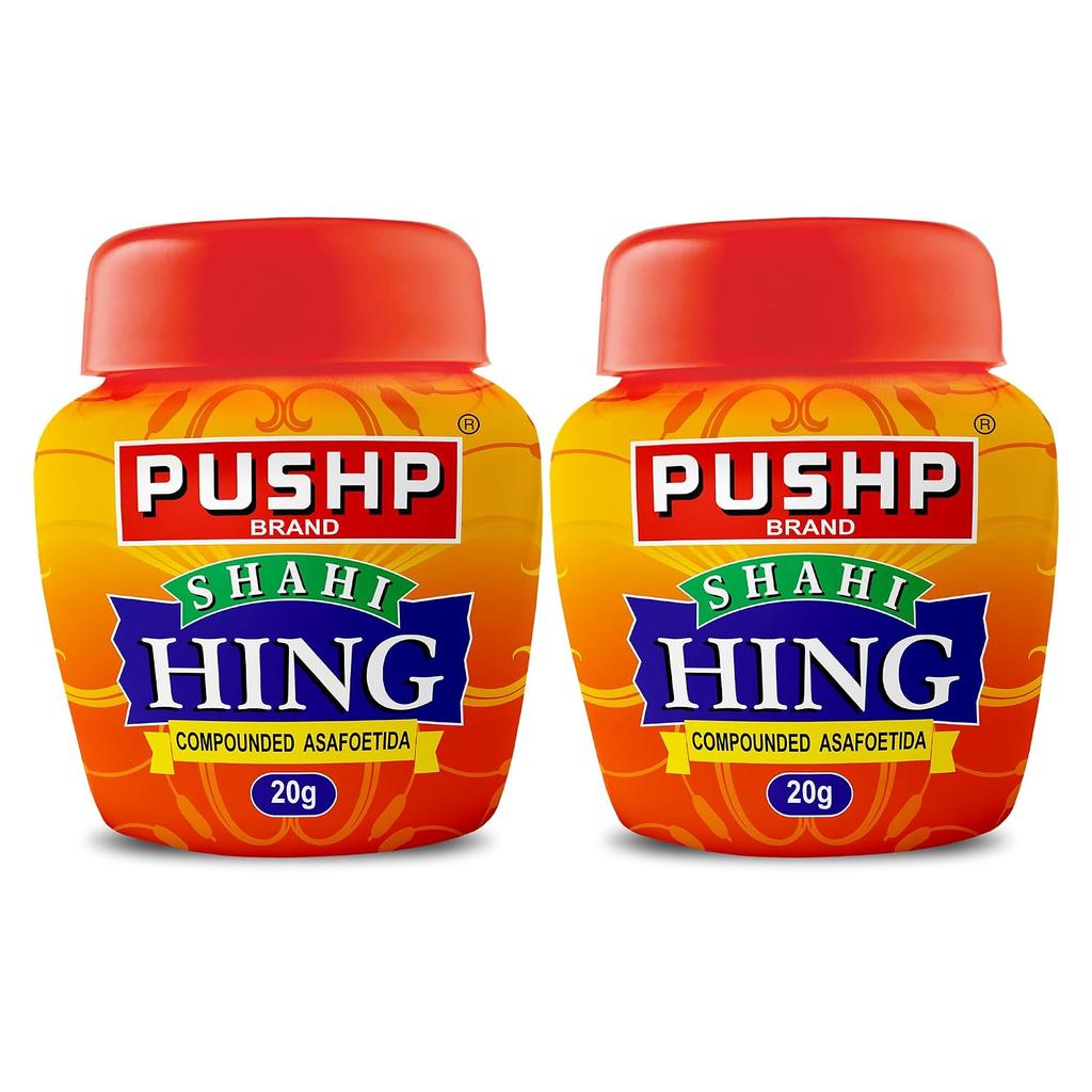 Pushp Shahi Hing Powder Strong Asafoetida Flavor Enhancer For Authentic Indian Cooking Culinary Seasoning 20g X Pack Of 2