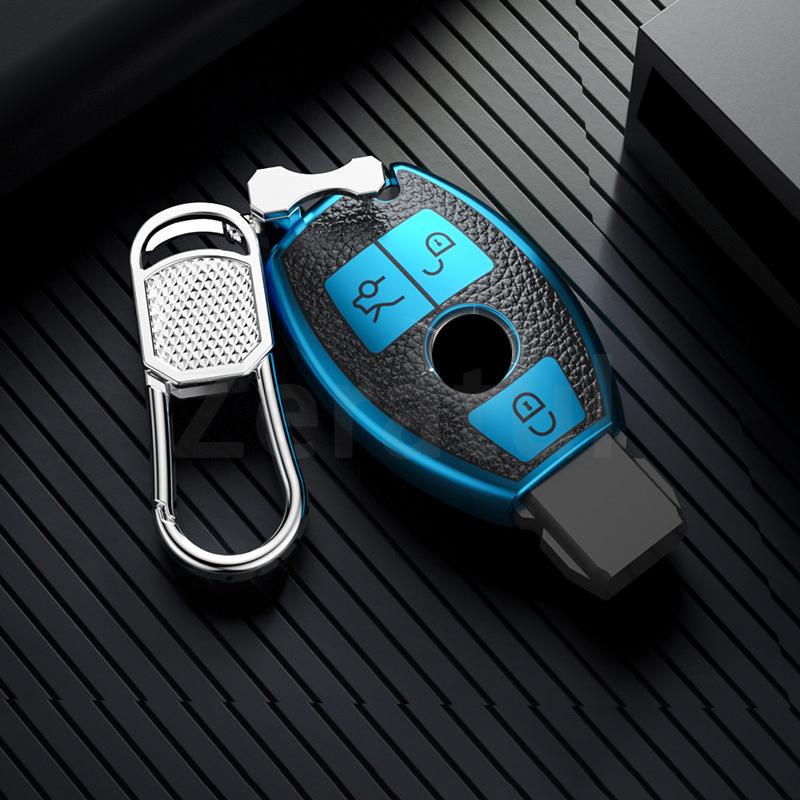 Tpu Leather Auto Car Key Case Cover Shell Fob For Mercedes Benz A C E S G Class Gla Cla Glk Glc Cls W204 W463 W176 W251 W205 Amg