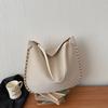 Persality Horseshoe Shape PU Solid Hasp Women's Shoulder Bags  Exquisite Rivets Large Capacity Versatile Crossbody Bag