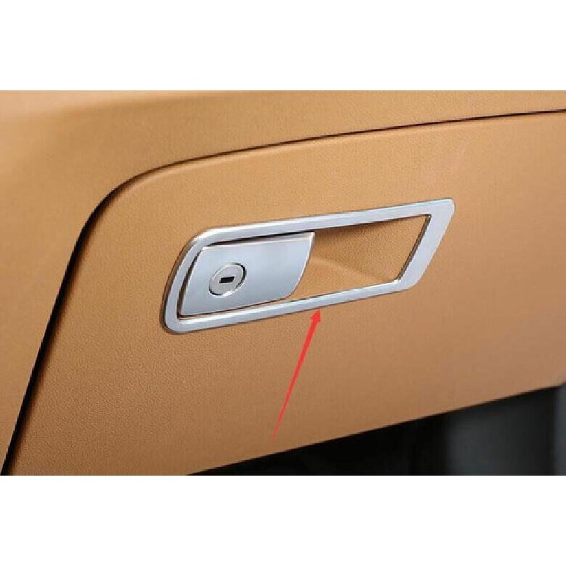 For BMW 5 Series G30 2018- ABS Silver Co-Pilot Glove Boxes Handle Cover Trim