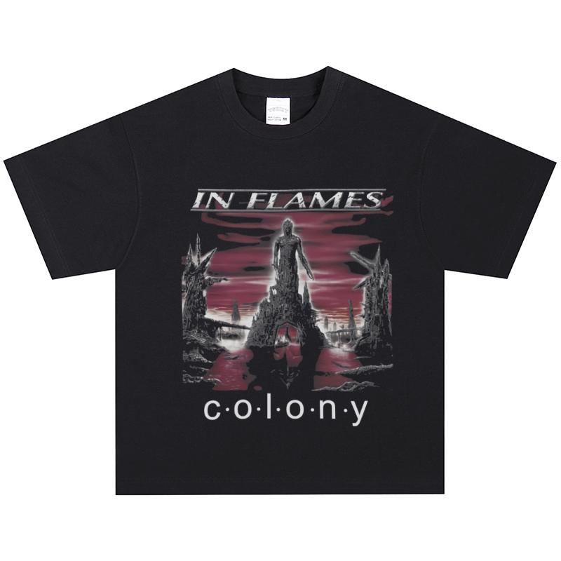 In Flames T-Shirt, Soft Fabric Casual Daily Wear M