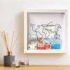 AdventureMemo Vault  Travel Ticket Shadow Box with Slots Memory Display Case 20x20cm