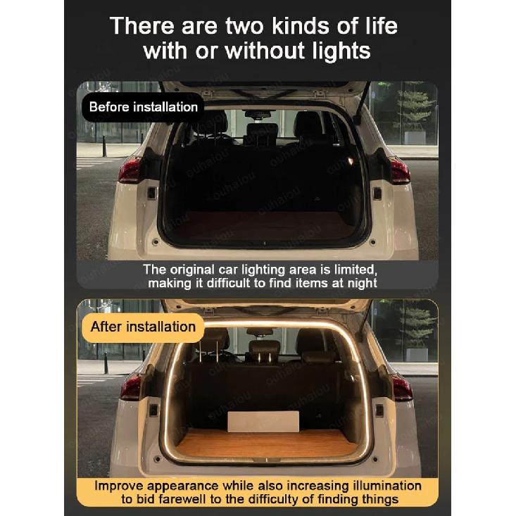 For Toyota series Corolla Yaris Cross trunk light Atmosphere lights modification light Rear Trunk LED Light Bar White warm white