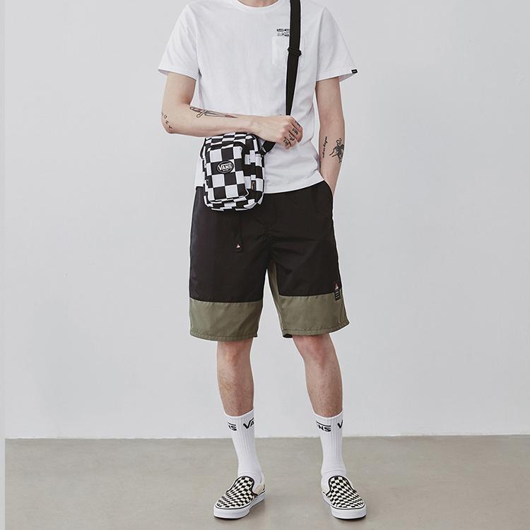 Vans Trend Acc Logo Checkerboard Polyester Shoulder Crossbody Bag Unisex bags Black White VN0A4P4MJ0Z