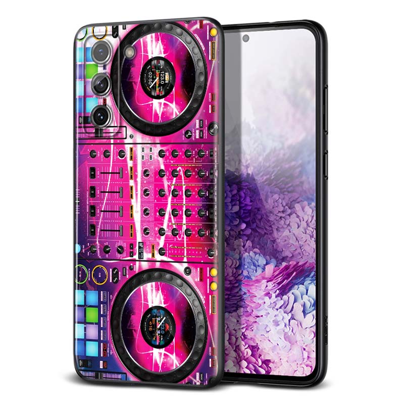 DJ Music Retro pentru Samsung Galaxy S21 Ultra Plus Note 20 10 9 8 S10 S9 S8 S7 S6 Edge Plus Husa neagra pentru telefon