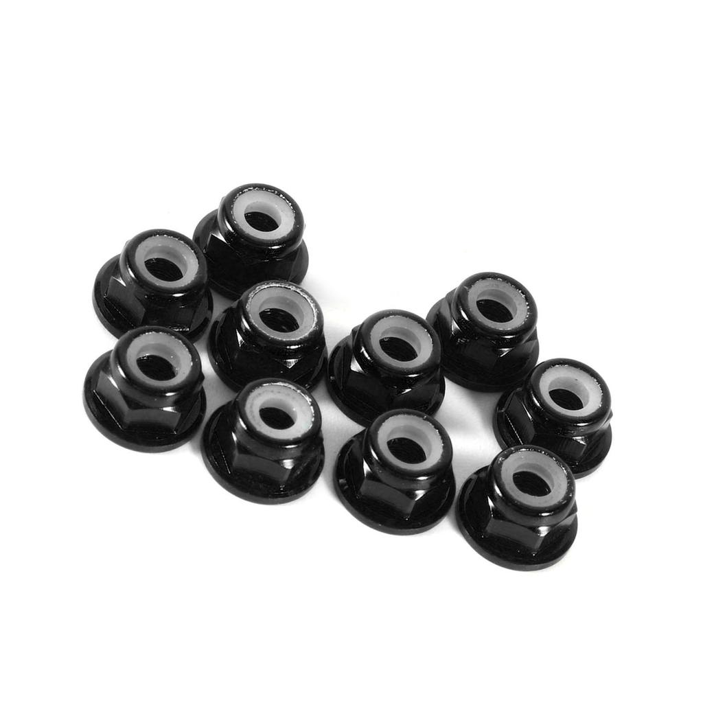 Anodizare Piulițe autoblocante M4 cu inserție de nailon Piuliță hexagonală de blocare Aliaj de aluminiu set 10 buc