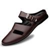 Fashion Summer Men's Leather Shoes Comfortable and Breathable Quality Style Black Brown Outdoor Fashion Street Daily Adult Shoes