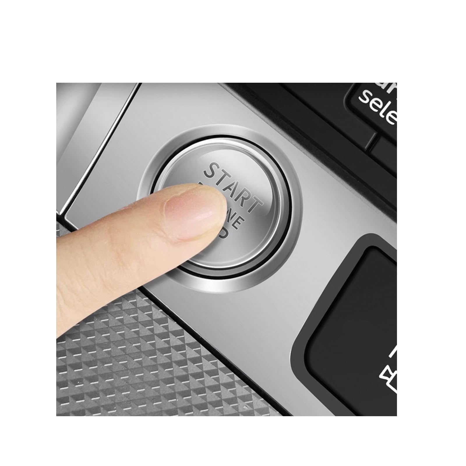 

YHJKOPO Engine Start Button Switch Cover for Alto H07 Series H06 Series/Alto Turbo H06 Series/Alto Works HA36S HA06 Series Cars Start Button Cove