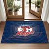 Sydney Roosters Design Crystal Velvet Rug Soft Decorative Mat for Bedroom Entrance