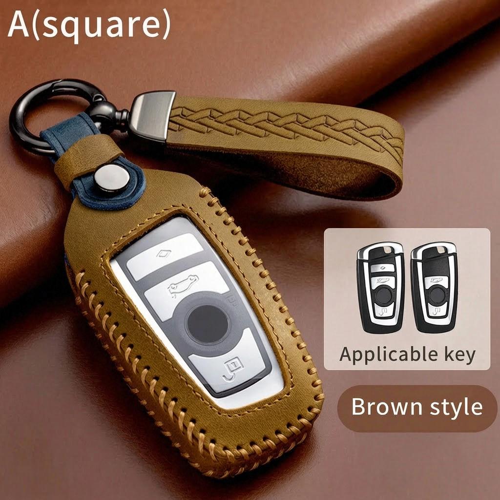 Leather Key Fob Cover For Bmw F Series 1 2 3 4 5 6 7 Series X1 X3 X4 X5 X6 F20 F30 F10 F48 F25 F15 Key Case Protector