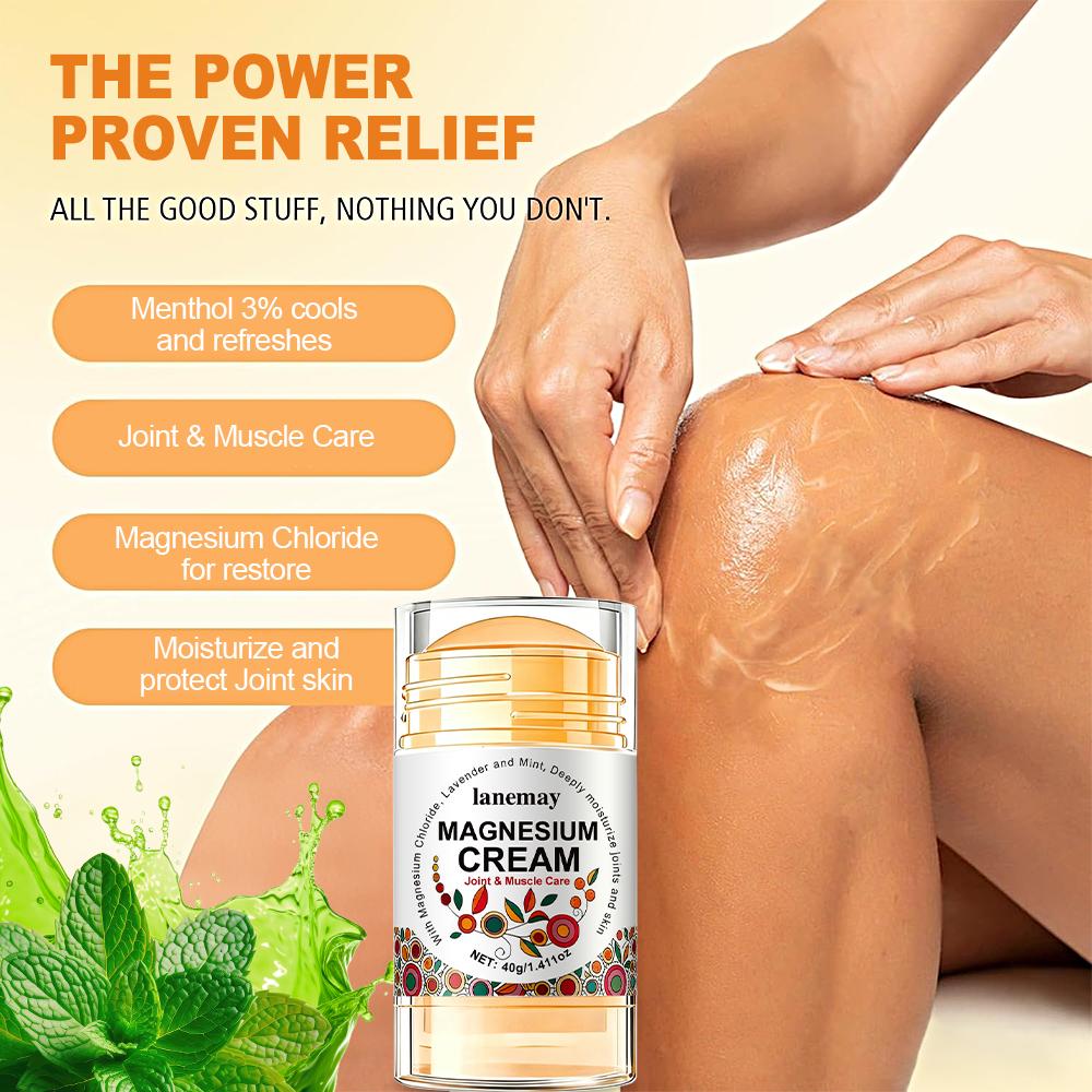 Magnesium Cream Stick-Reduce Swelling By Promoting Local Blood Circulation-Enhance Joint Flexibility-40g