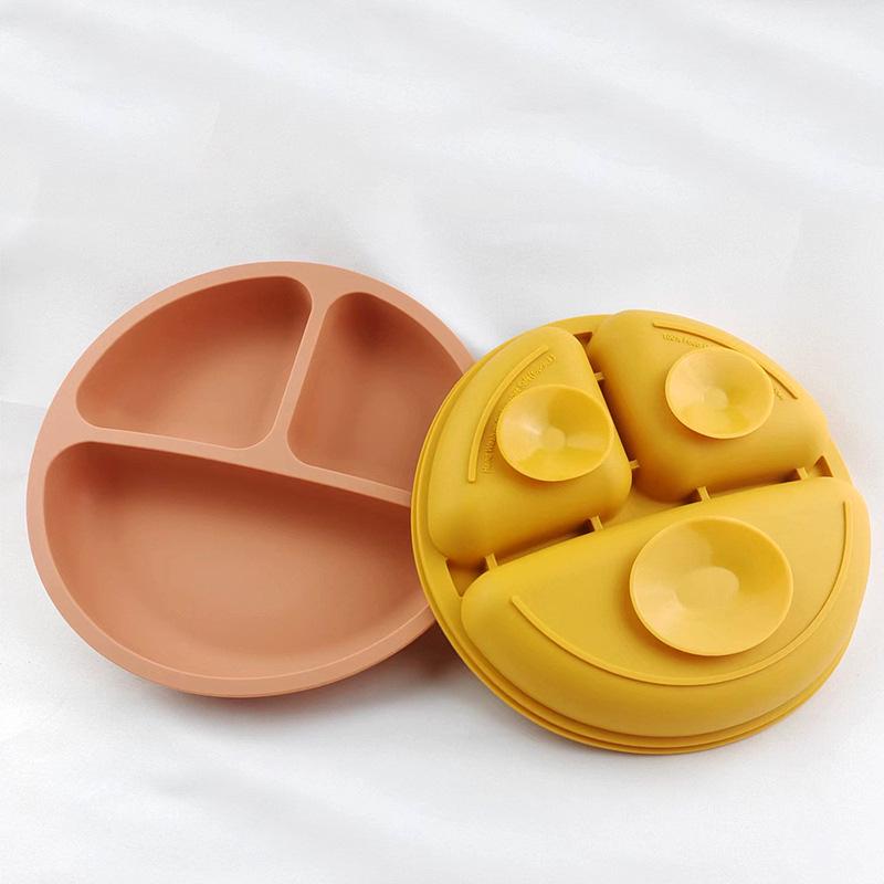 Spot Silicone Divided Baby Plate - Suction Bowl for Infant Feeding and Training