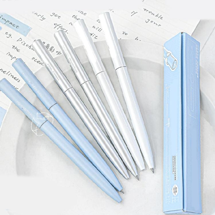 Sleek Office Grade Rotating Ballpoint Pen 0.5mm Metal Barrels Nighttime Utility