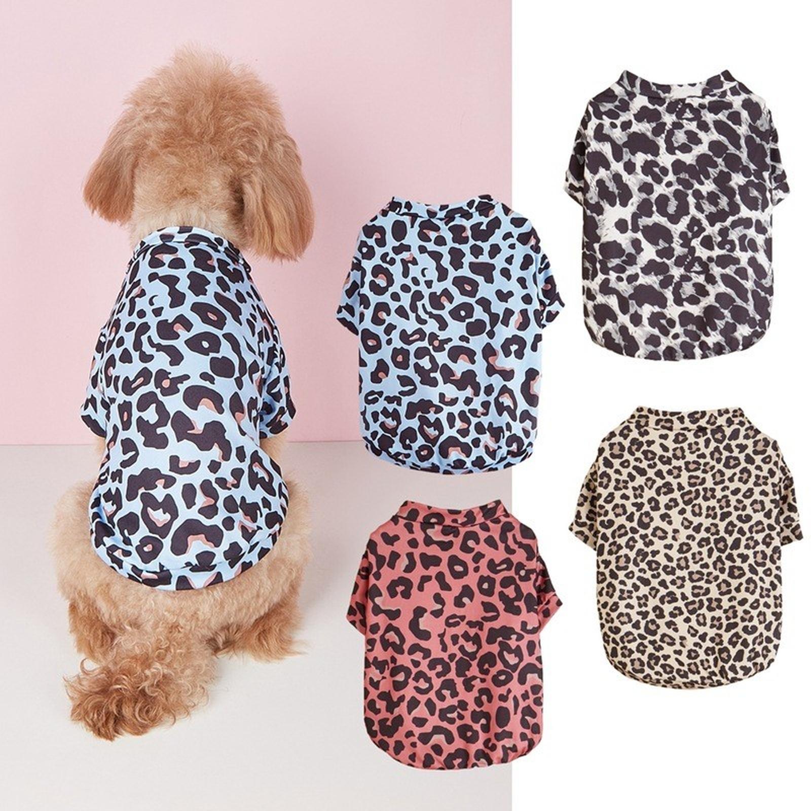 

Leopard Print Dog All Seasons Blouse For Small Medium Dog XS