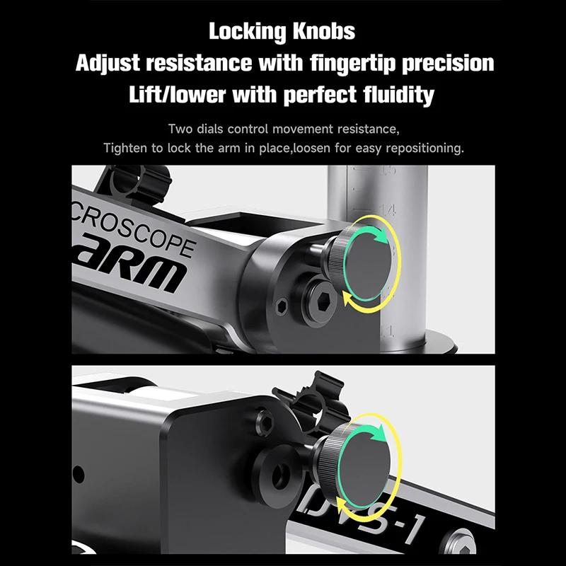 MECHANIC DVS-1 Hydraulic Shock-Absorbing Microscope Arm 360° Rotating for Mobile Phone Motherboard PCB Inspection Repair