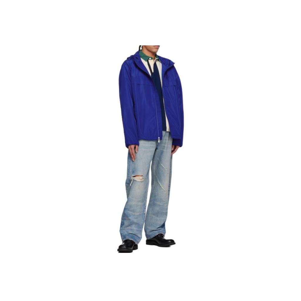 Polo Ralph Lauren Logo Embroidered Double Zipper Hooded Long Sleeve Jacket Men Jackets Blue 710970124-001