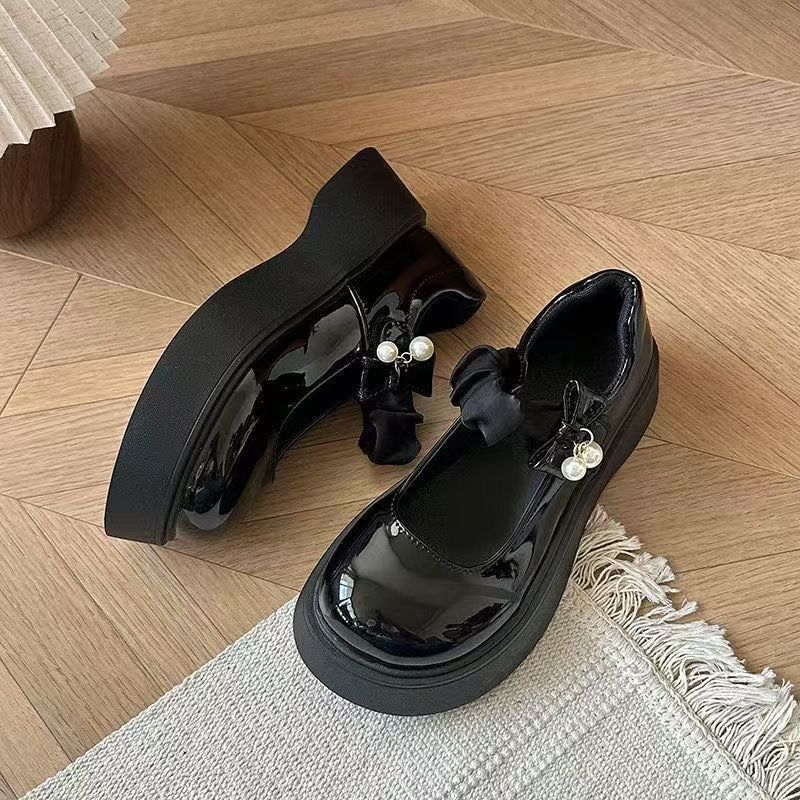Platform-soled College Style Pearl Japanese Jk Small Leather Shoes Women's Sweet and Cool Skirt Mary Jane Shoes Spring New Models