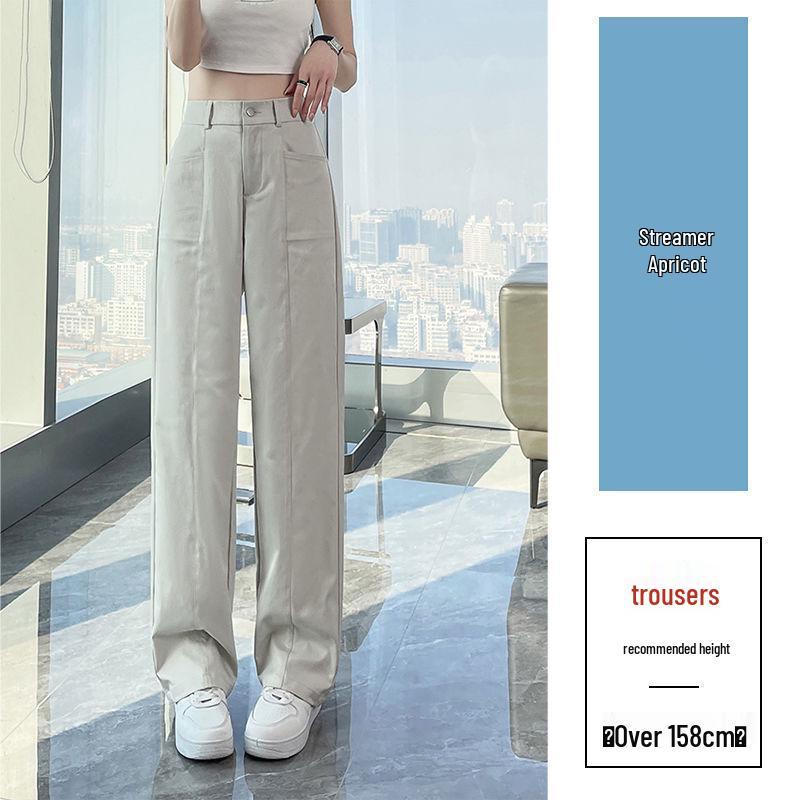 

Women s Black High Waist Drape Casual Summer Pants 2025 S