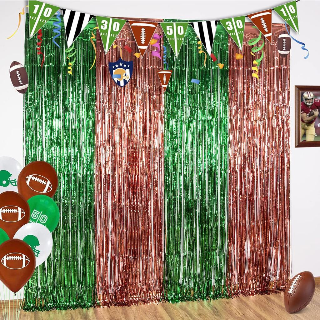 2 Pack Rainbow Foil Fringe Curtains Rainbow Party Decorations 3.3x6.6ft Tinsel Metallic Streamers Holiday Photo Booth  for Party