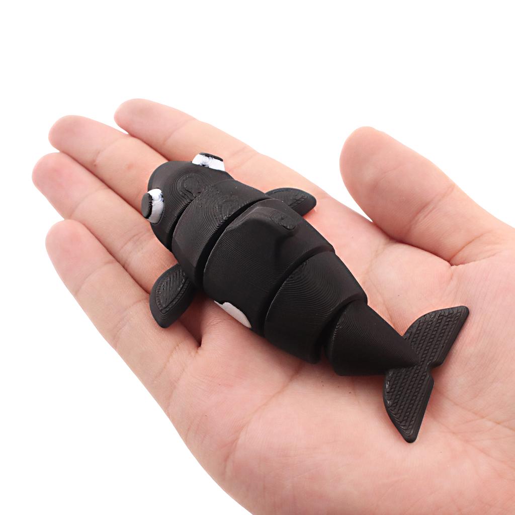 3D Printing Of Black Tiger Whale - Flexible And Movable Joints, Simulation Of Marine Life Models, Decorative Ornaments