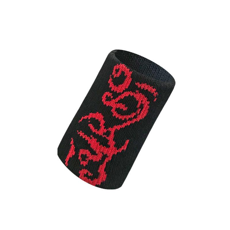 Unisex Jacquard Sports Wristband: Basketball, Fitness, Dance; Thick, Warm, Sweat-Absorbing Terry Cloth for Hand Protection чёрный