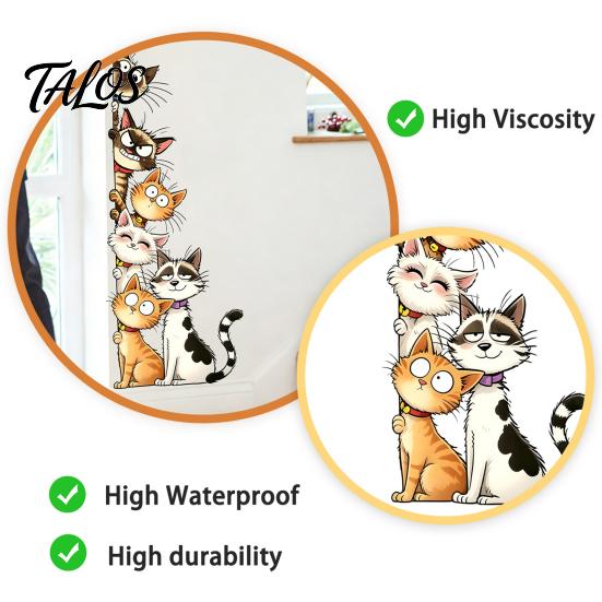 Animal Pattern Window Clings Cute Cartoon Cats/Dogs Wall Stickers, Waterproof PVC Decals, Peel And Vivid Theme Stickers Stick Decorative Murals