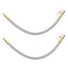 2pcs Tire Inflator Hose Adapter 13in Stainless Steel Hose M8 Thread Air Pump Extension Hose Adapter for Cars