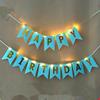 Happy Birthday Fishtail Flag Banner with Hot Stamping for Party Decoration