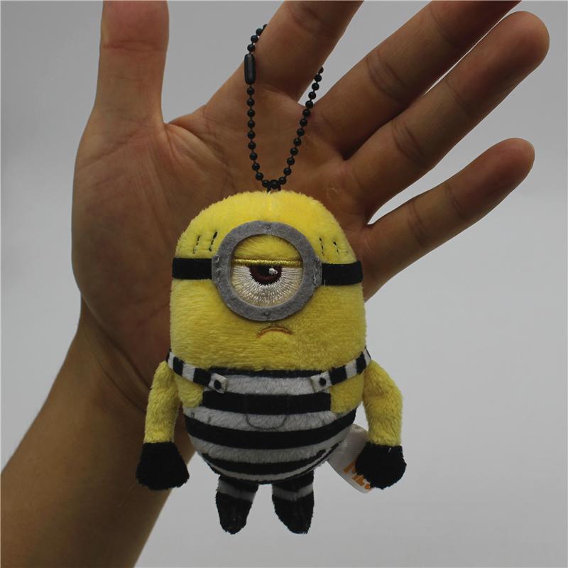 1piece Despicable Me Kevin Bob Minions Doll Keychain Cute Minion Plush Pendant Car Keychain Children's Toy Party Gift