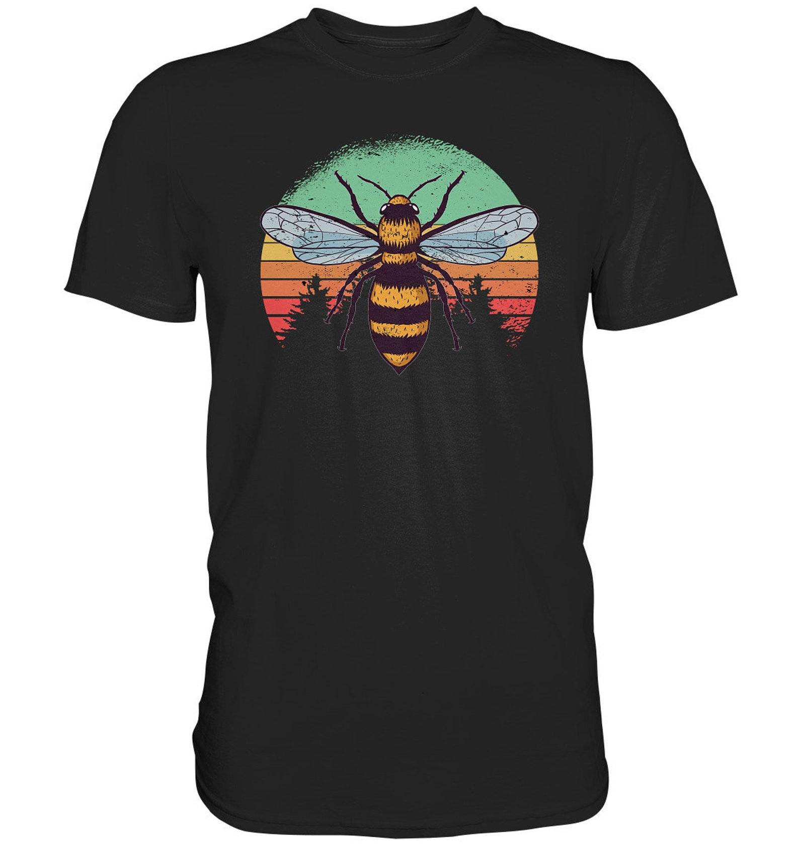 Bee T-Shirt Retro Beekeeper Honey Beekeeping Apiary Bees Gift Beekeepers - Premium Shirt 3XL