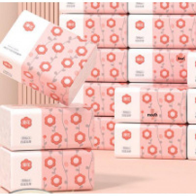 Student Dormitory & Household Large Pack Facial Tissue: 60 Plus-Size Napkin Packs 300 sheets*6 packs [Trial pack]